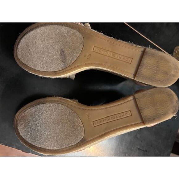 Tommy Hilfiger Platform Espadrille Sandals Womens Sz 11 Pink Jute Wrap Zip Heels - Picture 12 of 15